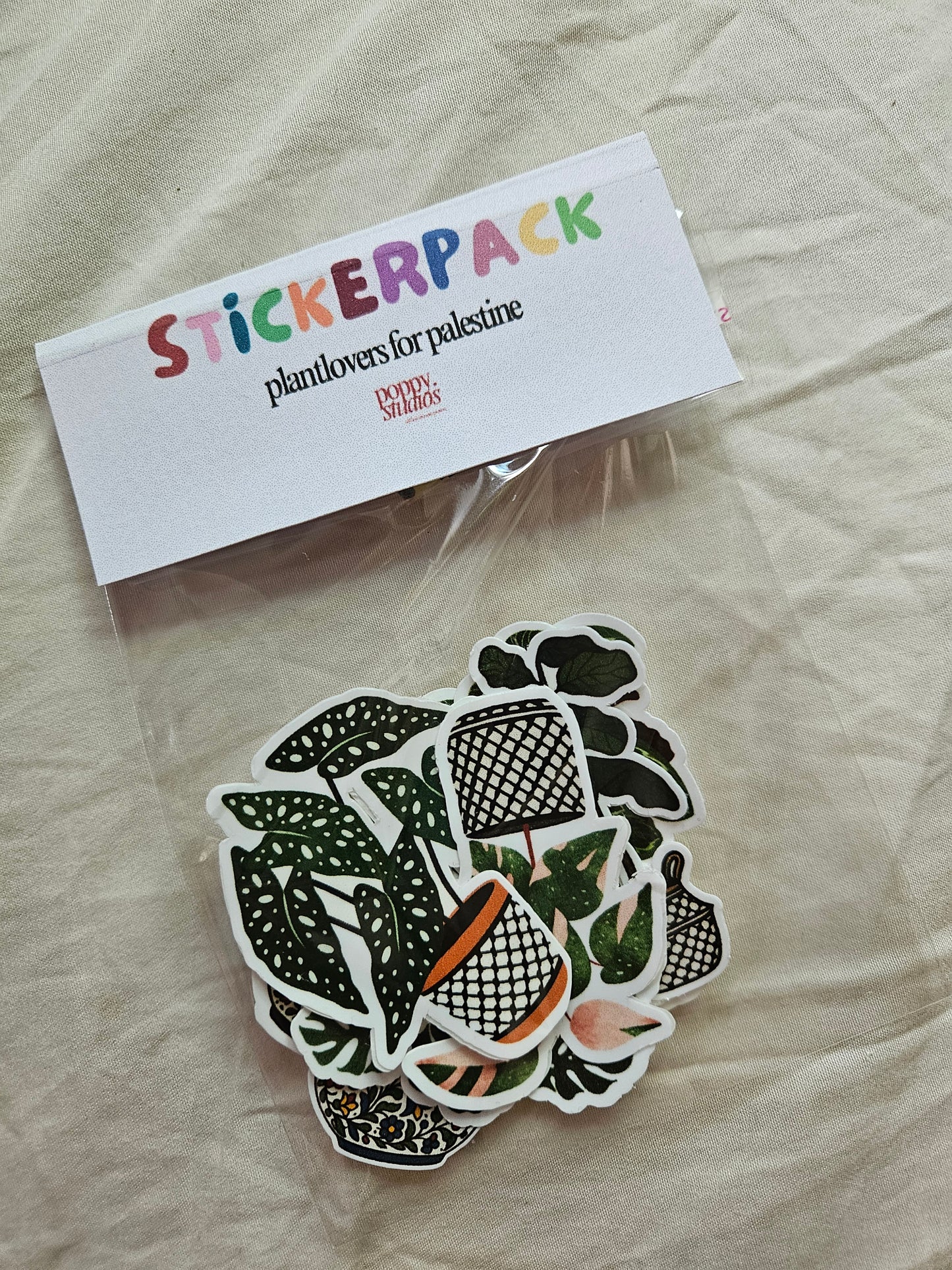 stickerpack "plantlovers for palestine"