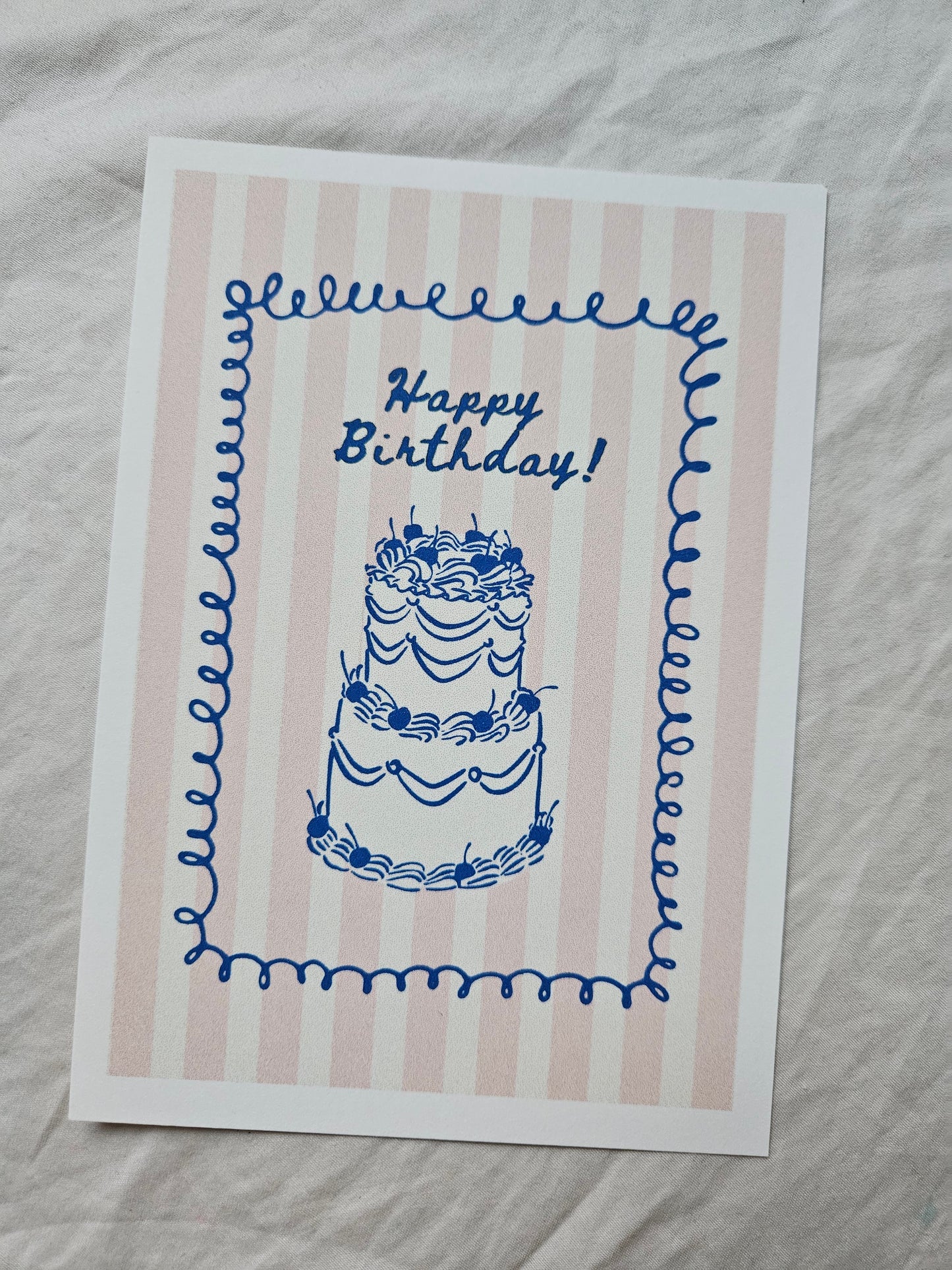 happy birthday postcard "fineline"