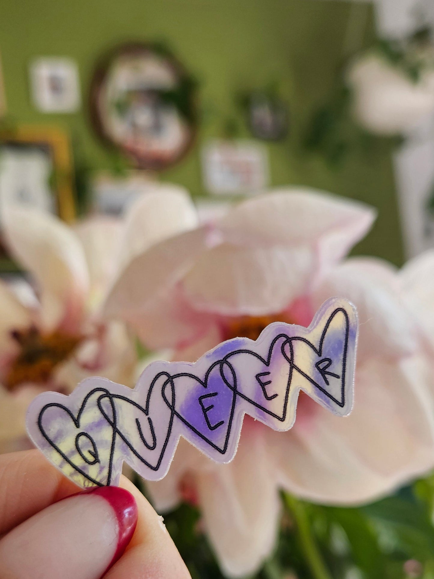 holographic sticker "queer hearts"