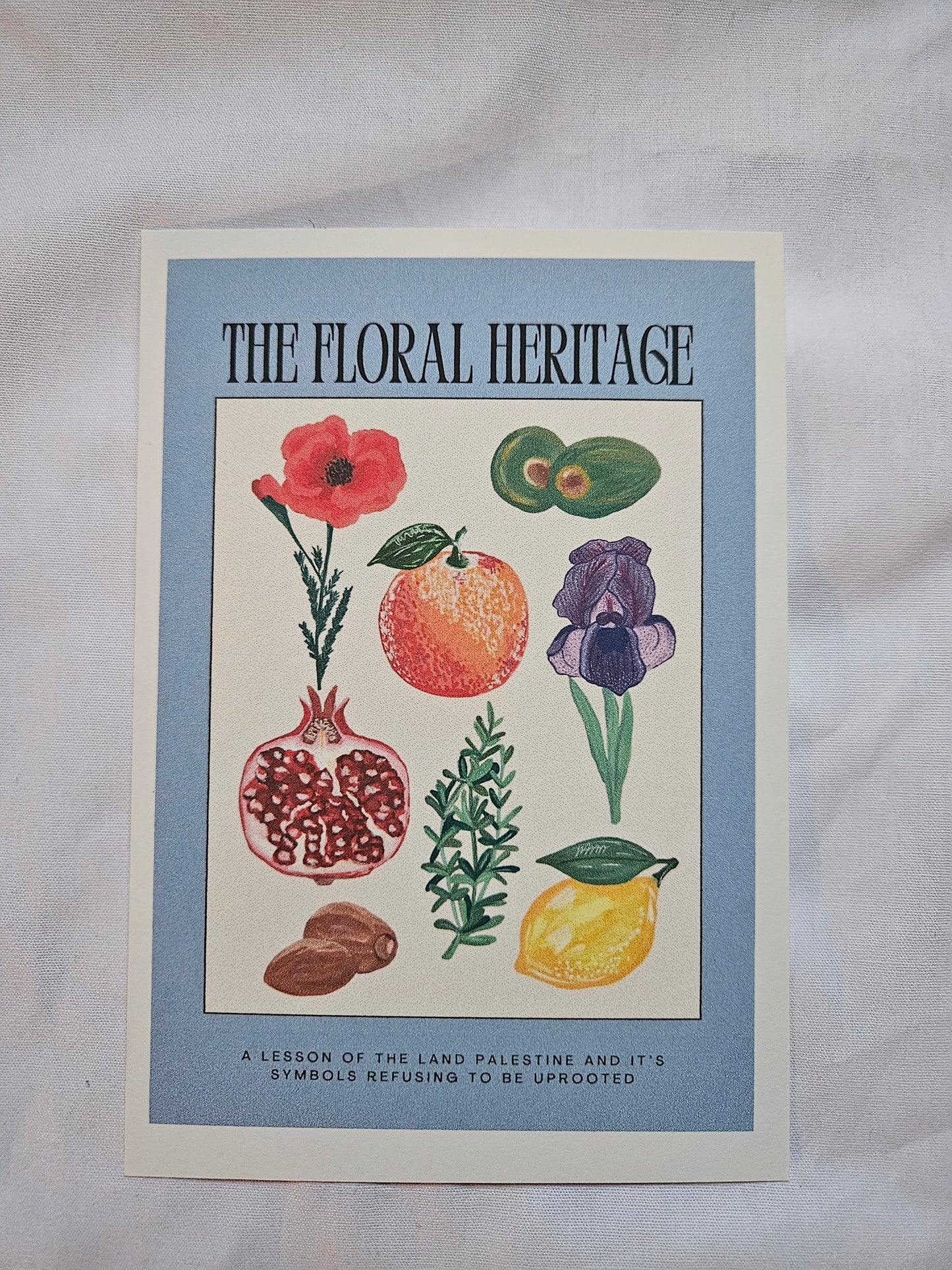 print "floral heritage of palestine"