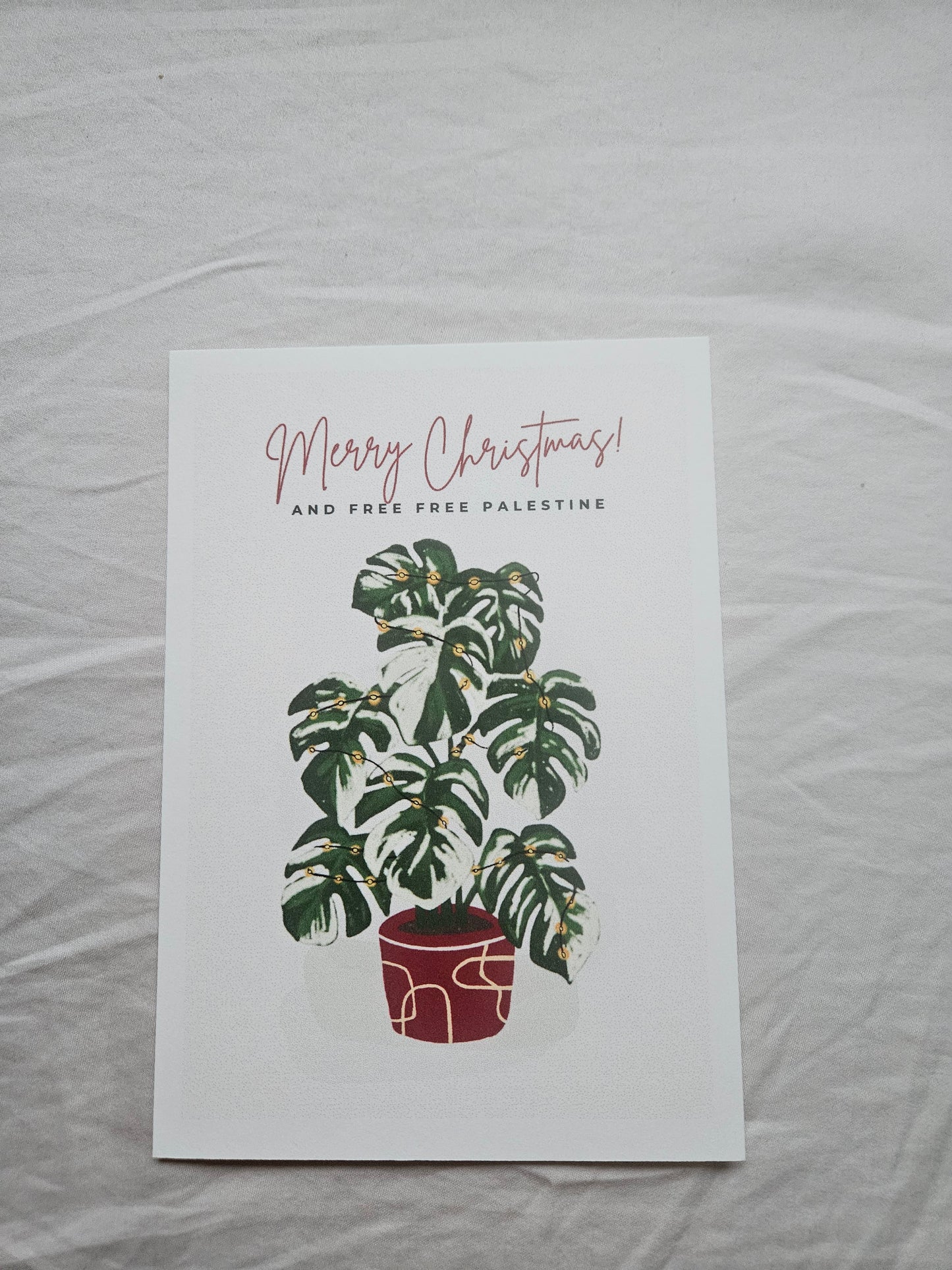 postcard "xmas monstera"