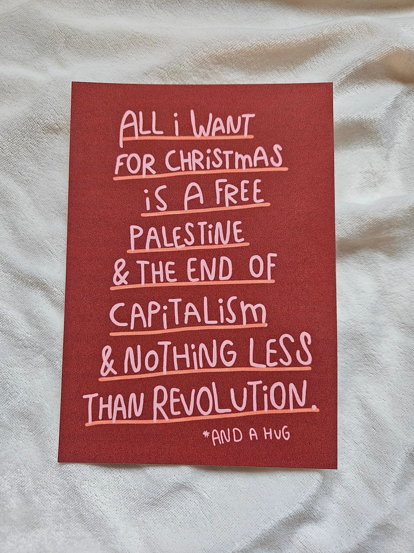 christmas card "nothing less"