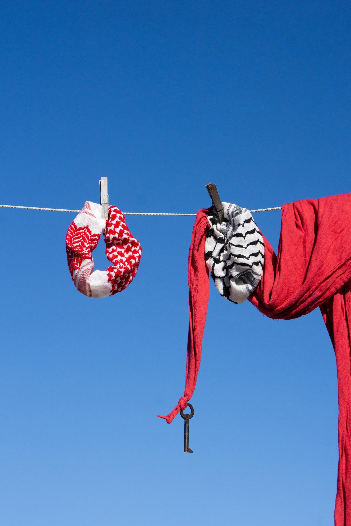 red keffiyeh scrunchie