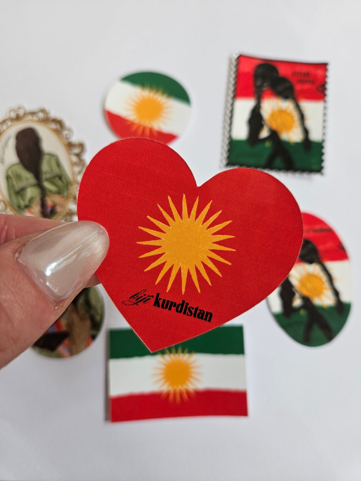 sticker "bijî kurdistan" heart