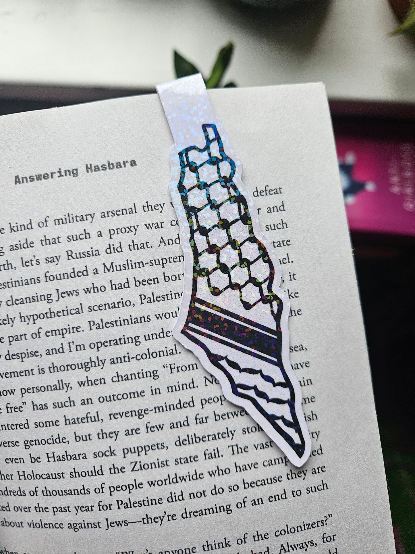 magnetic bookmark palestine glitter