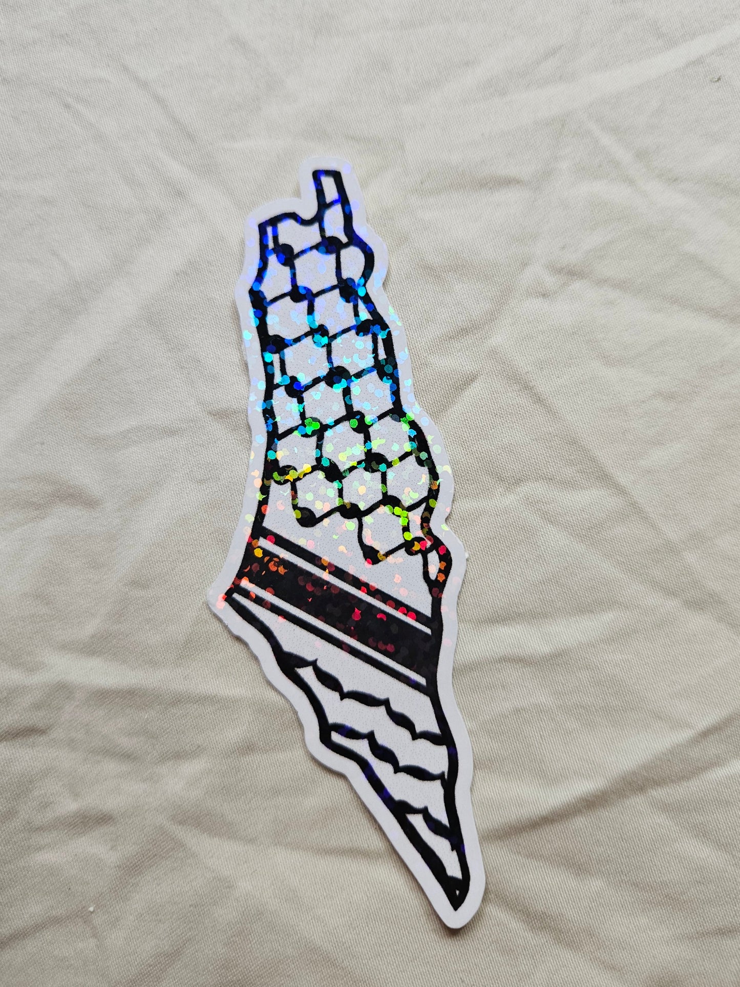 Palestine Keffiyeh Sticker glitter