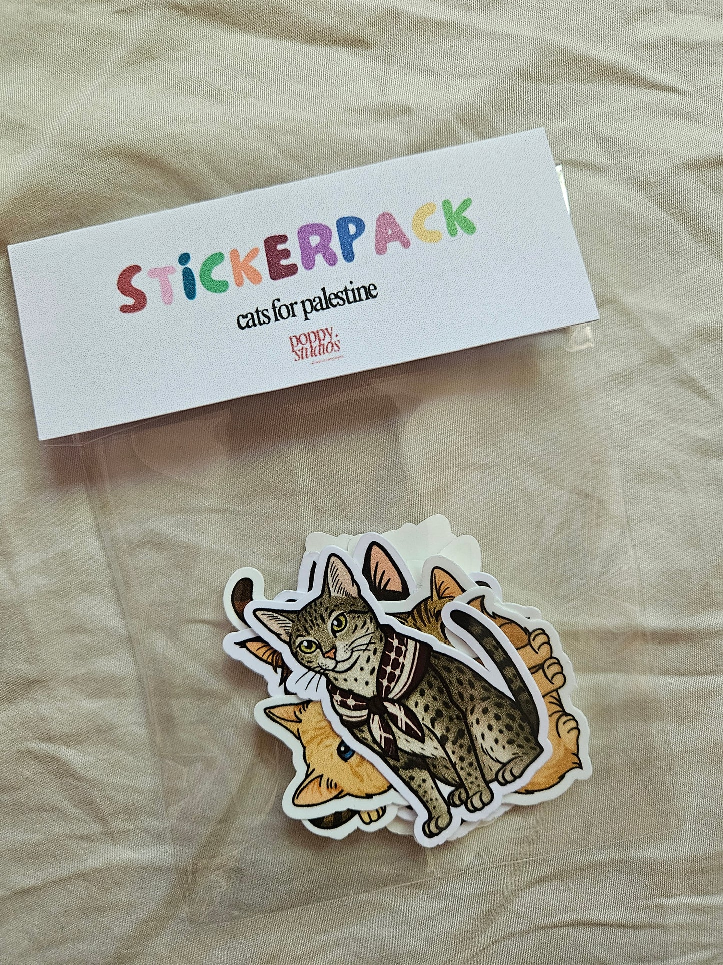 stickerpack "cats for palestine"