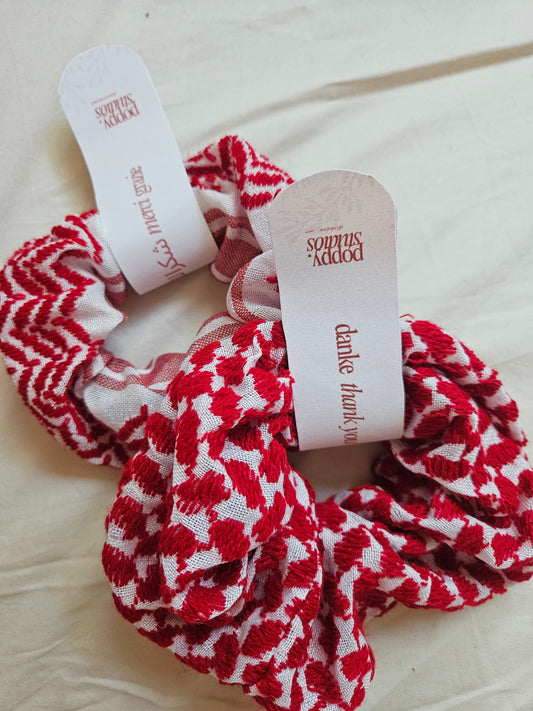 red keffiyeh scrunchie
