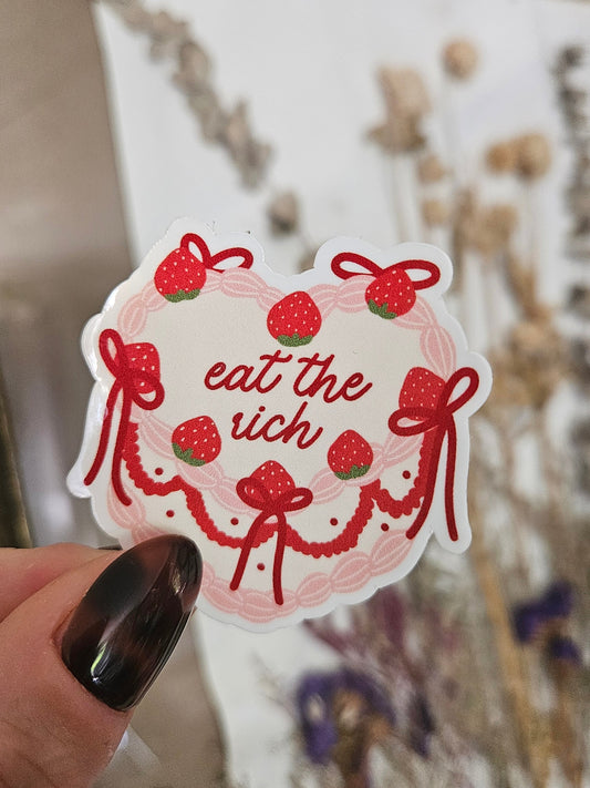 eat the rich cake sticker