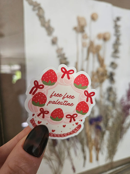 free palestine cake sticker