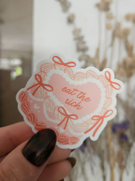 eat the rich cake sticker