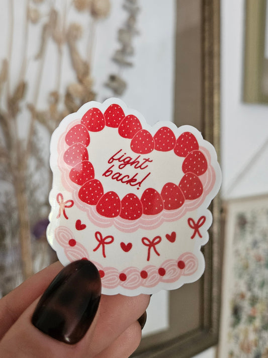 fight back! cake sticker