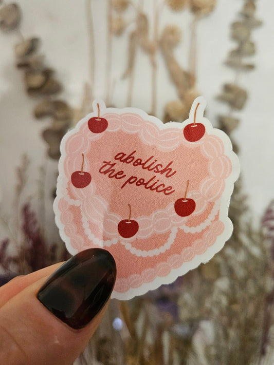 abolish cake sticker