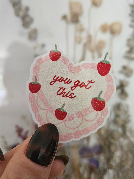 u got this cake sticker