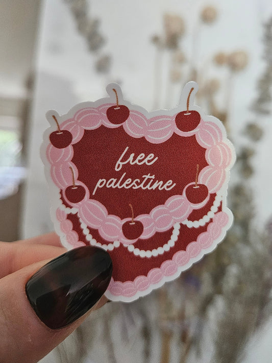 free palestine cake sticker two