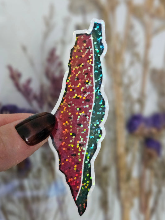 Palestine Sticker glitter
