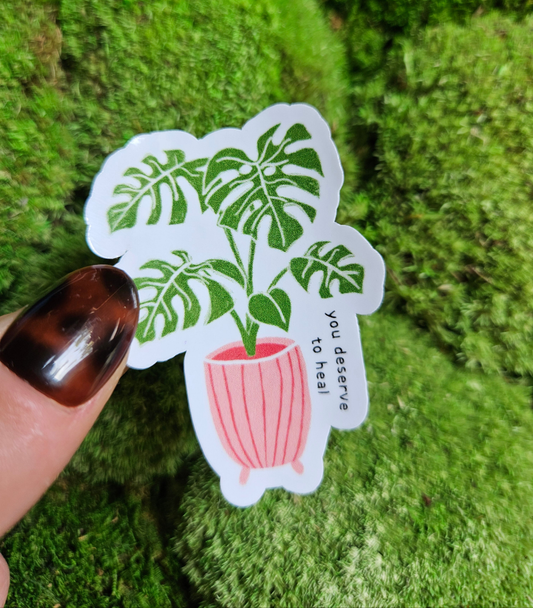 sticker "you deserve to heal"