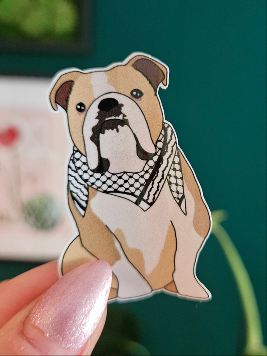 Vilmo with keffiyeh sticker