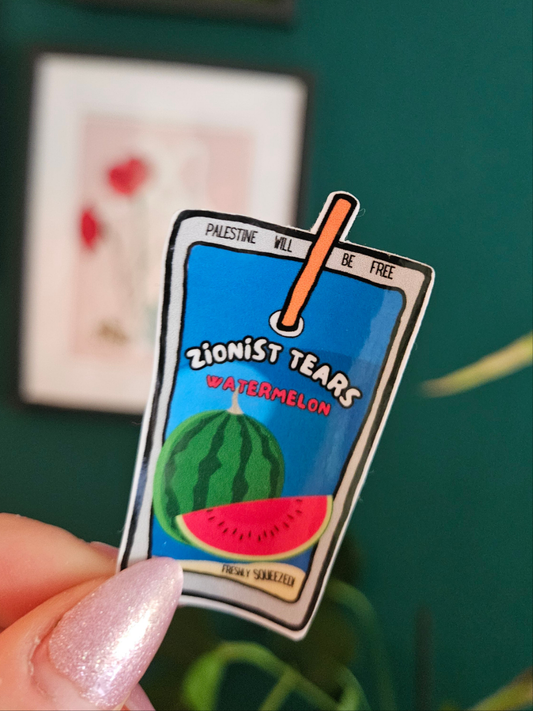 fresh tears juice box sticker