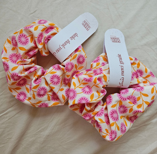 scrunchie "retro flowers"