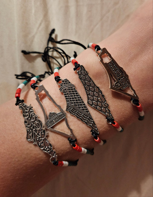 friendship beads bracelet palestine map