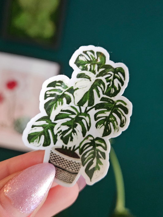 keffiyeh monstera sticker