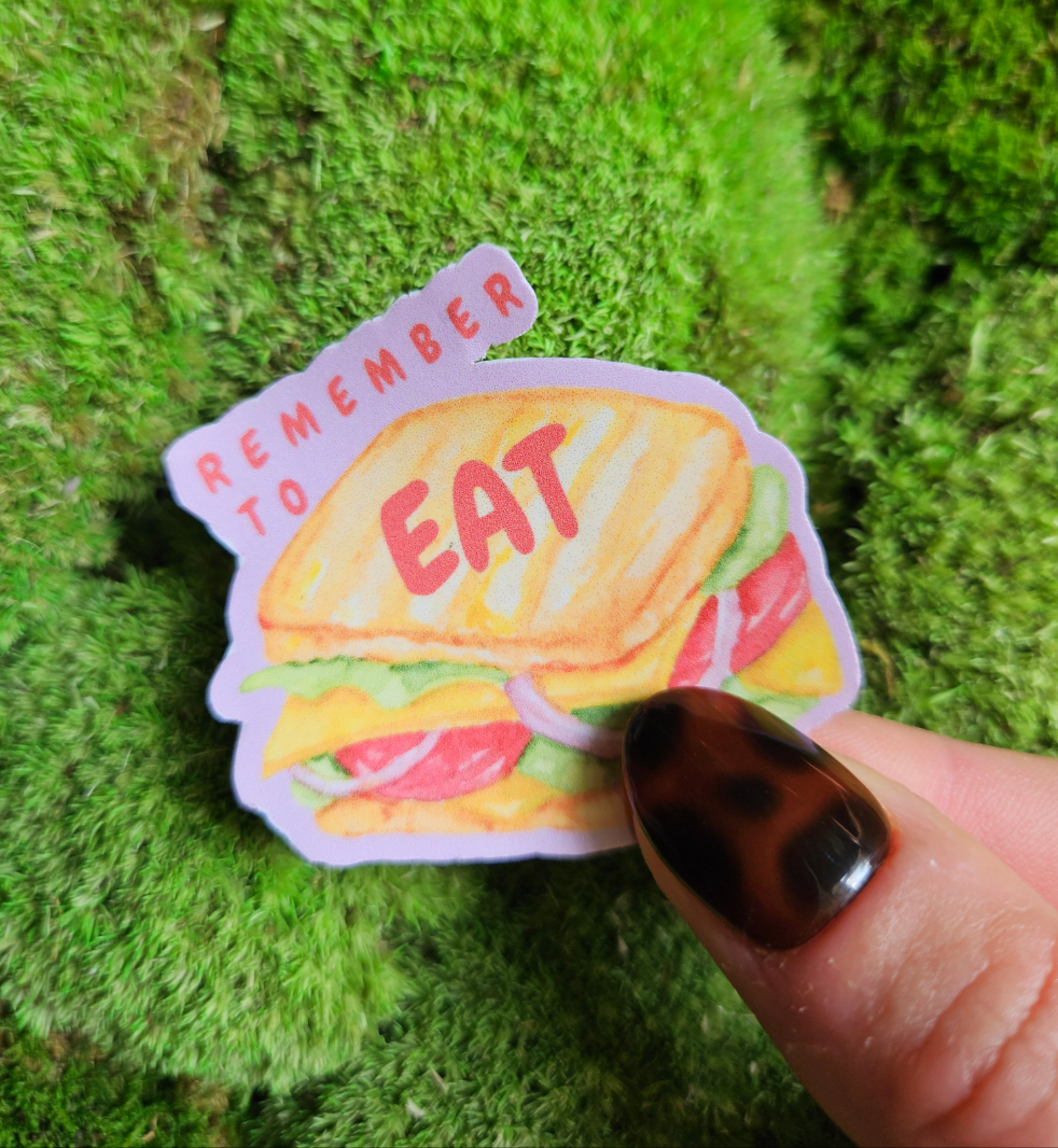 sticker "remember to eat"