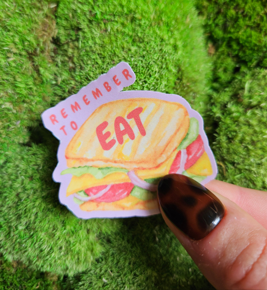 sticker "remember to eat"