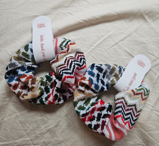 colourful keffiyeh scrunchie