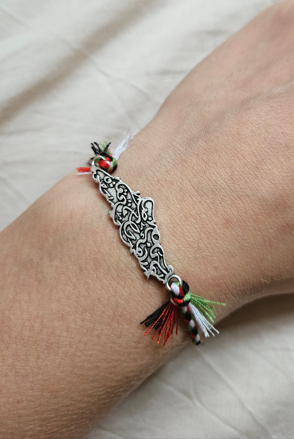 braided bracelet palestine map