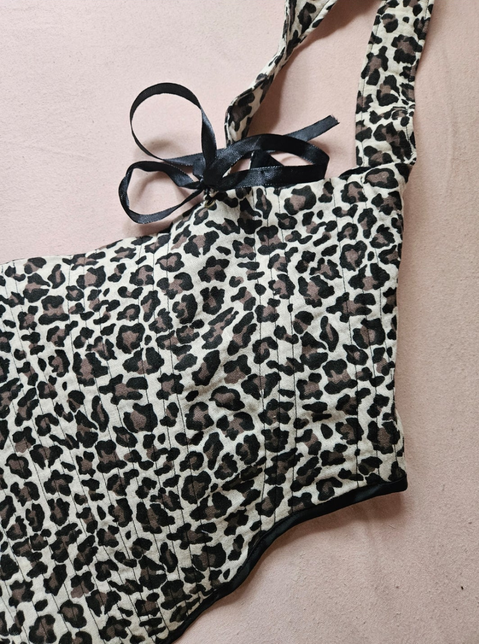 handmade corset - leo print