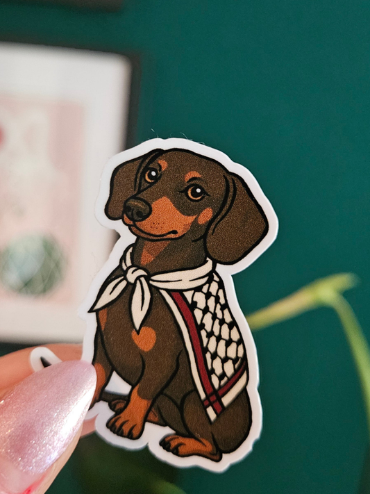 Helge with keffiyeh sticker