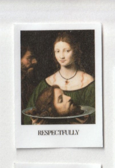 sticker "respectfully"