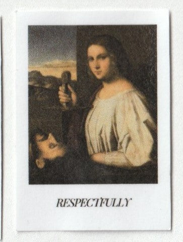 sticker "respectfully"