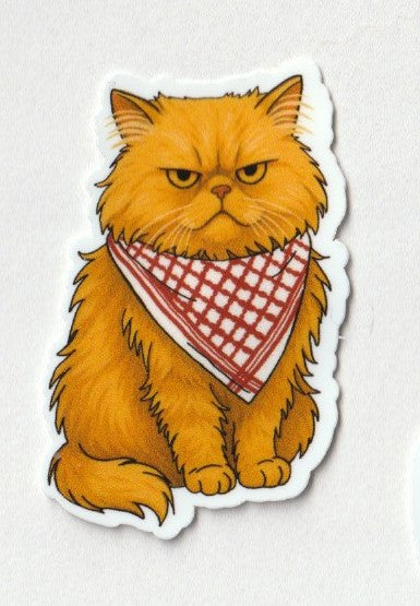 Grumpy with keffiyeh sticker