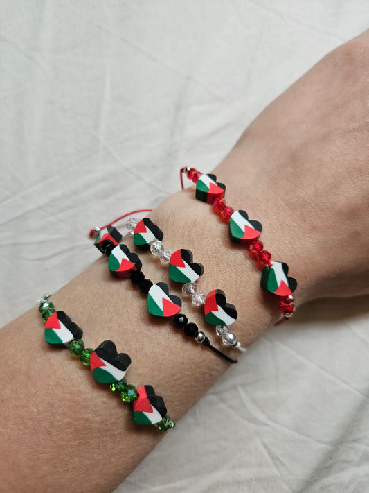 bracelet palestine hearts