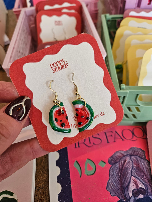 watermelon earrings - big