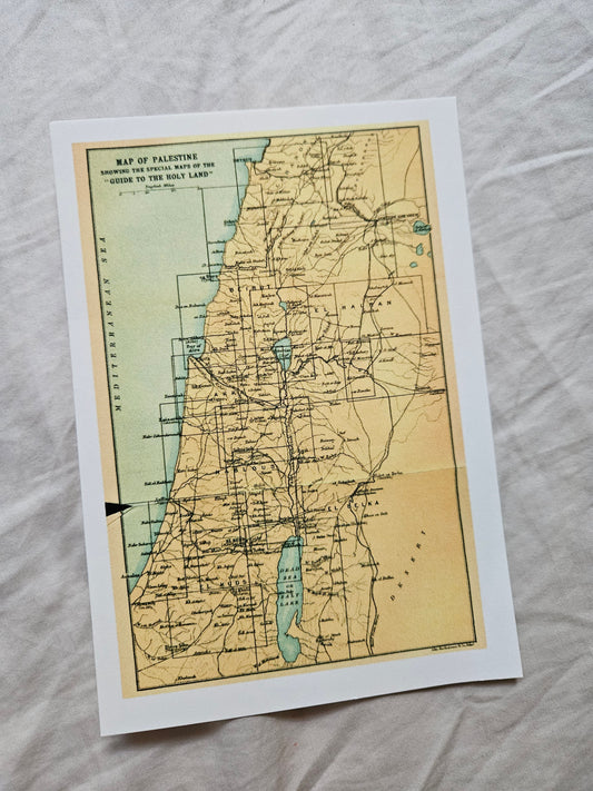 print of map "palestine 1909"
