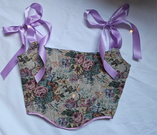 handmade corset - vintage floral