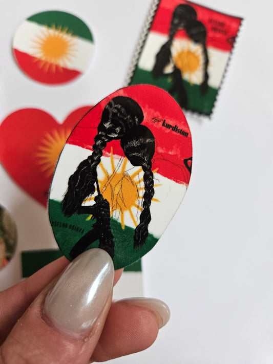 sticker "bijî kurdistan" oval