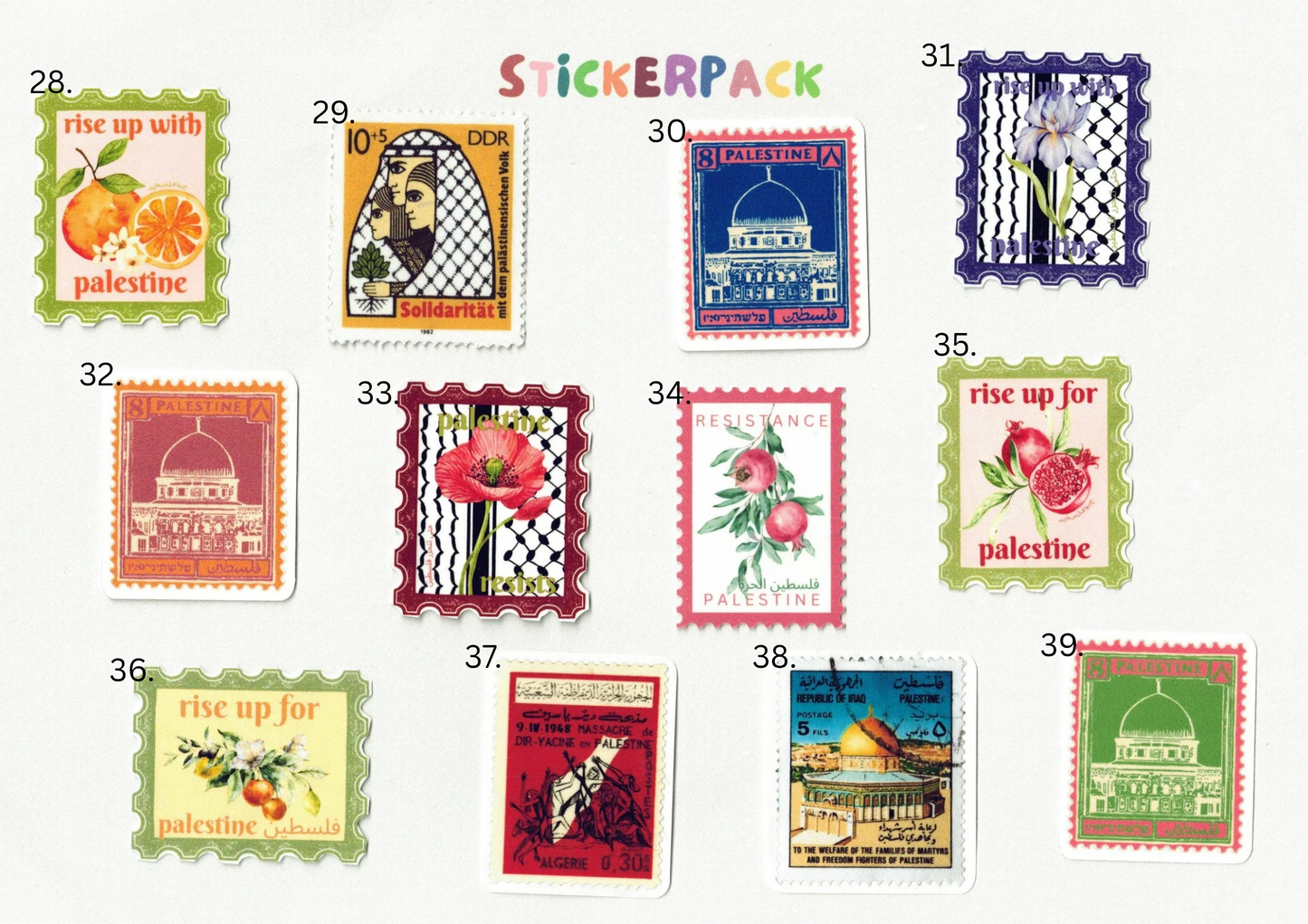 stickerpack "palestine stamps"