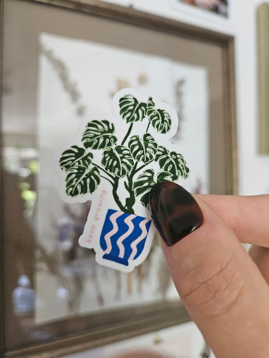 sticker "keep growing"
