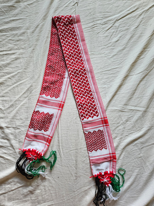 keffiyeh shawl - red