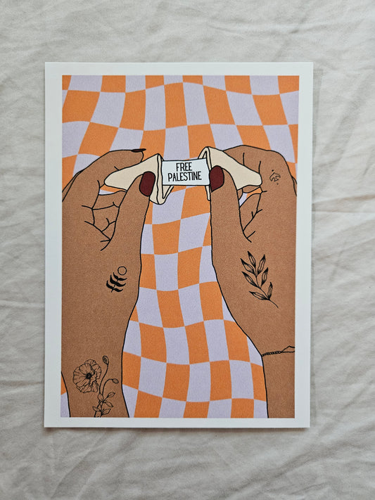 postcard "fortune cookie"