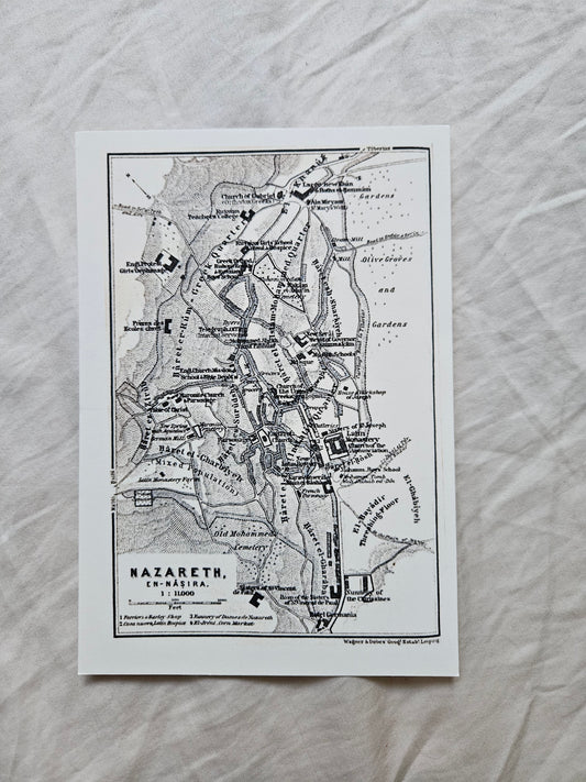 print of map "historic nazareth"
