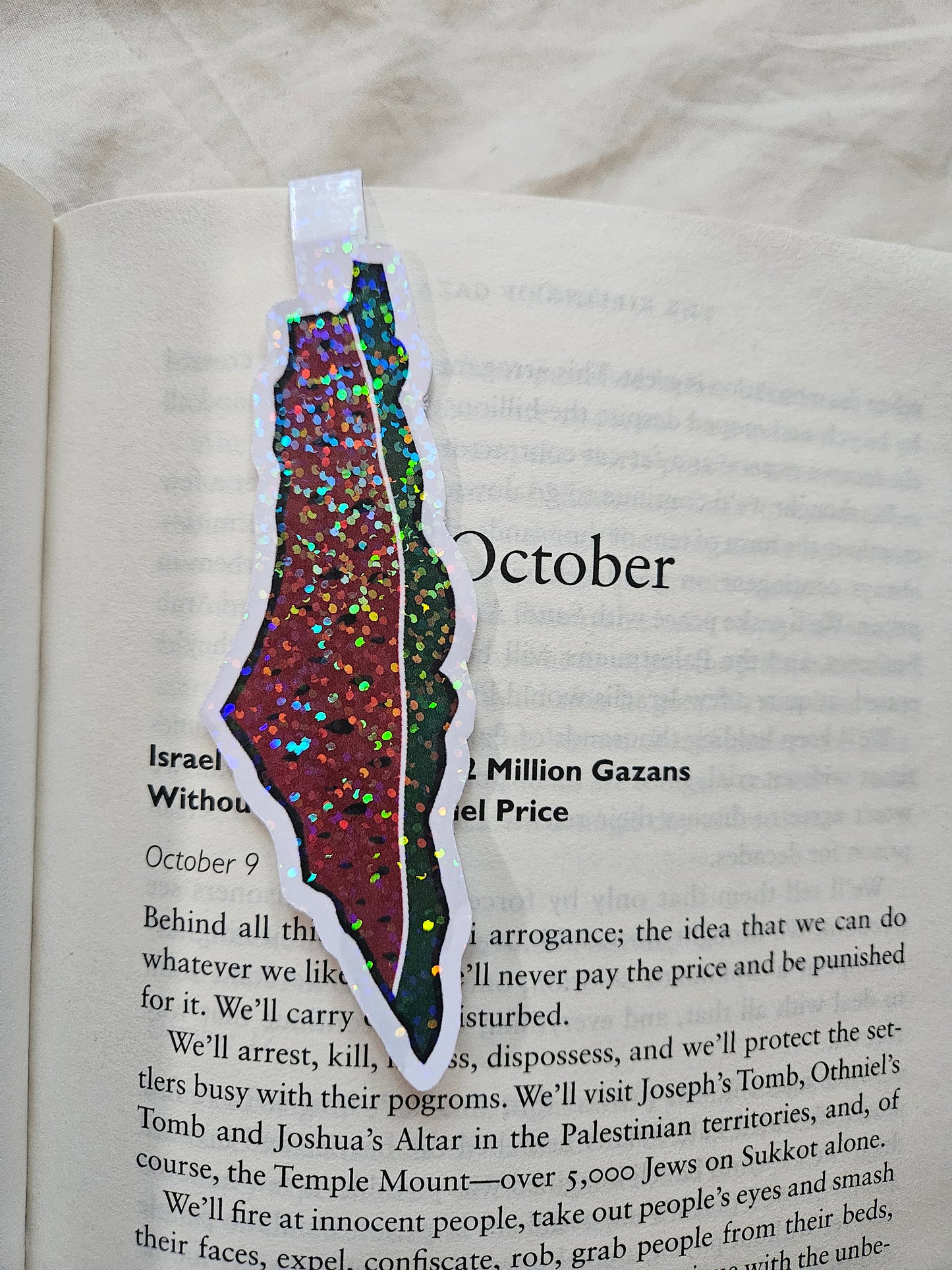 magnetic bookmark watermelon glitter
