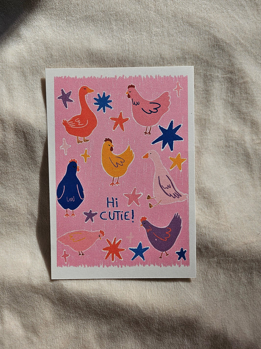 print "hi cutie!"