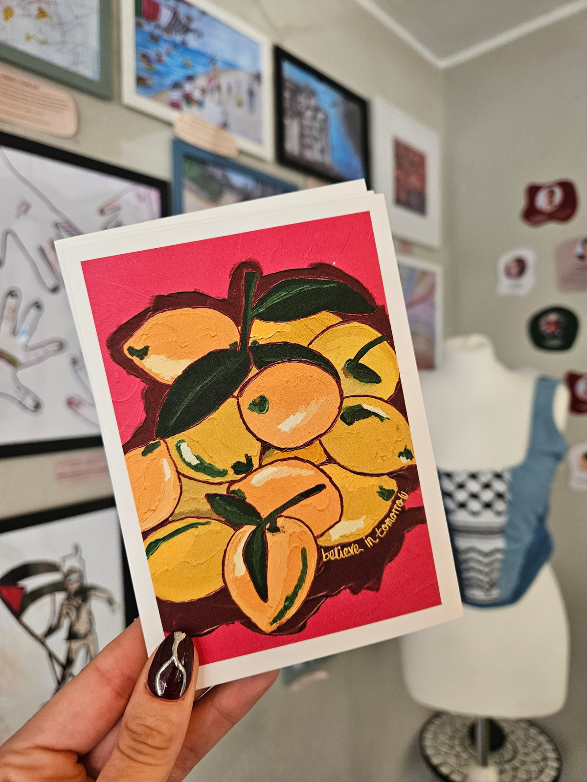 "believe in tomorrow" lemon print