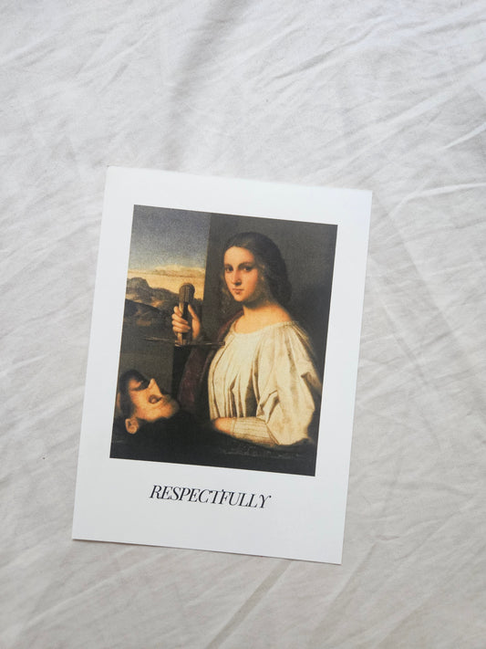 postcard "respectfully