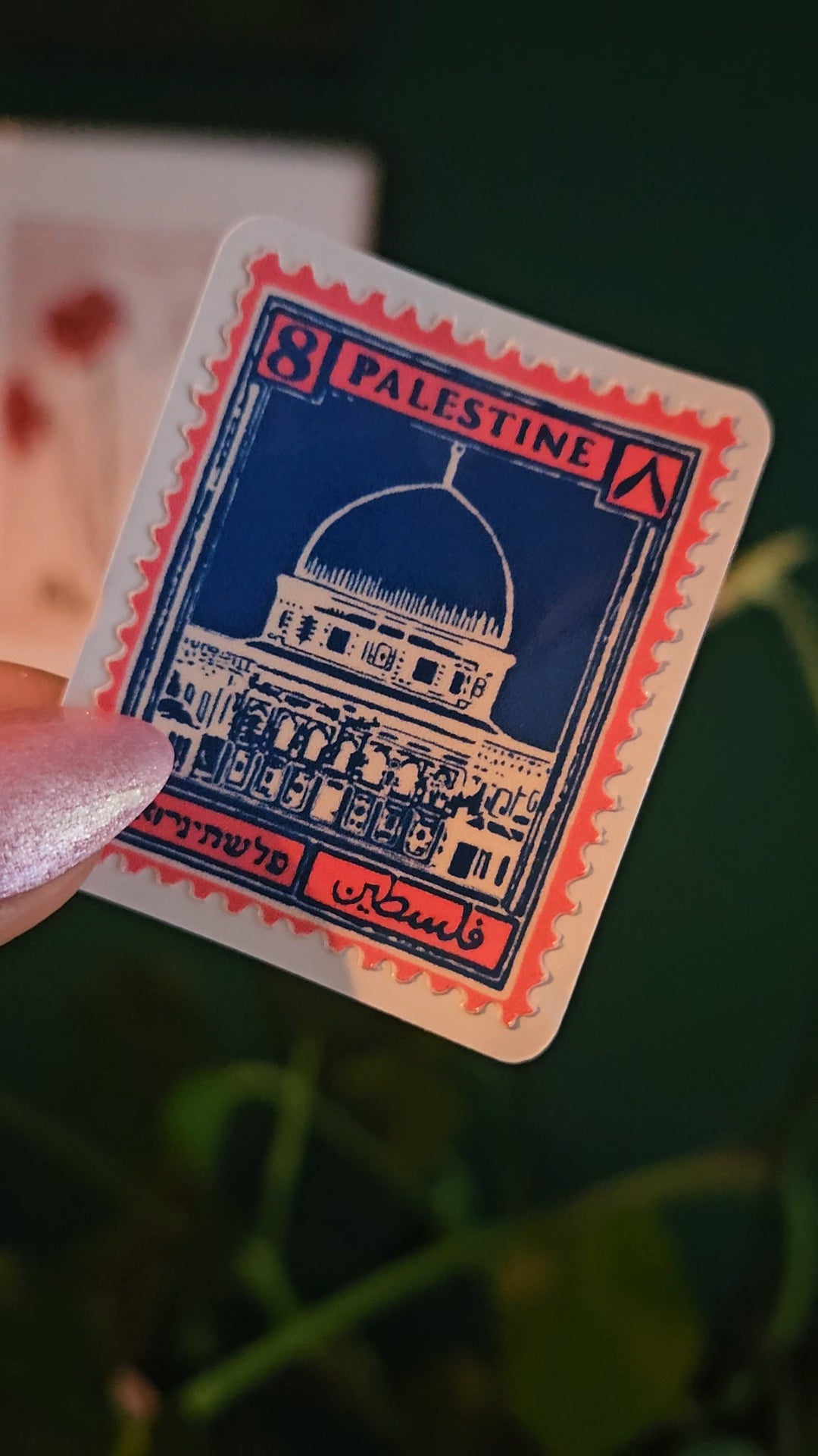colourpop palestine stamp blue/pink